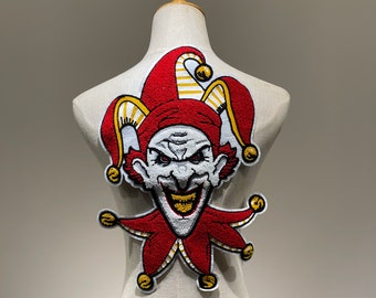 thumbnail interactive-video image 1 of It Pennywise Horror Movie Character Large Embroidered Iron-On Patch 1 of 4