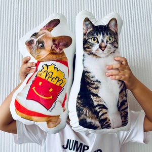Custom Pet Pillow, Custom Cat Cushion, Dog Ugly Pillow, Cat Shaped Pillow, Silly Dog Pillow, Pet Photo Pillow, Gifts For Pet Lover