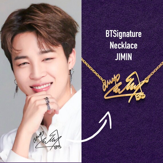 Personalized BTS Signature Necklace Bts V Bts Jimin Bts Etsy UK