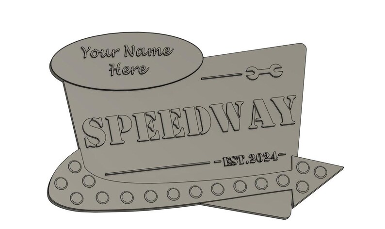 Custom Raceway/garage Car Sign - Etsy