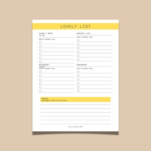 Lovely to-do list, To-do list printable, to do list checklist, daily to do list, printable, digital download