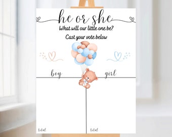 He She Game Poster - Etsy