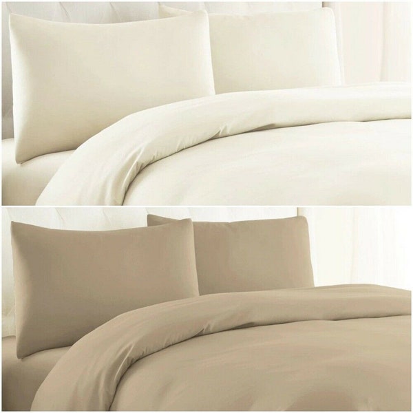 Luxury  100% Cotton plain  Percale Duvet Cover Set With Housewife Pillowcases Bedding Sets