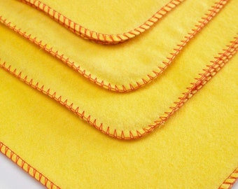 Luxury Quality Large Strong Yellow Dusters 100% Cotton Household Cleaning Polishing Dusting Cloth Pack of 10