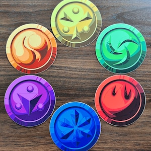 Ocarina of Time Temple Medallions, Die Cut, Vinyl Sticker