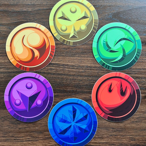 Ocarina of Time Temple Medallions, Die Cut, Vinyl Sticker