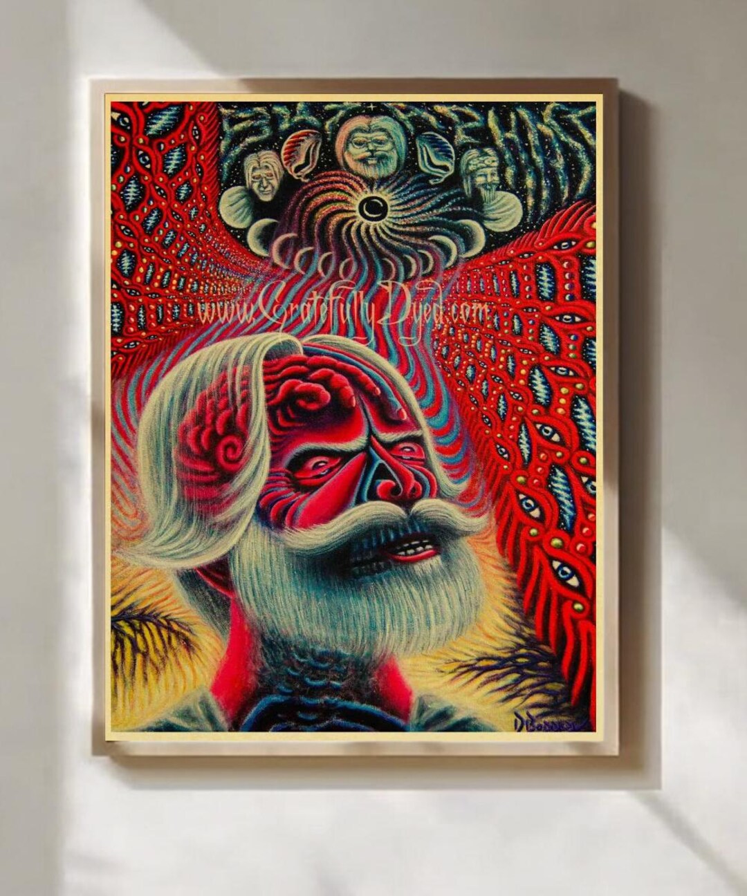 Trippy Cosmic Poster Print Visionary Surreal Portrait Wall Art Vibrant ...