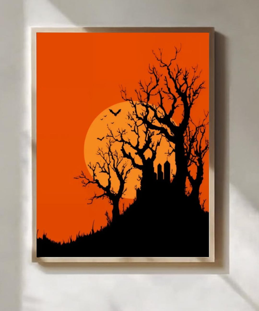 2 Haunted House Halloween Printable Poster Creepy Gothic Wall Art Print ...