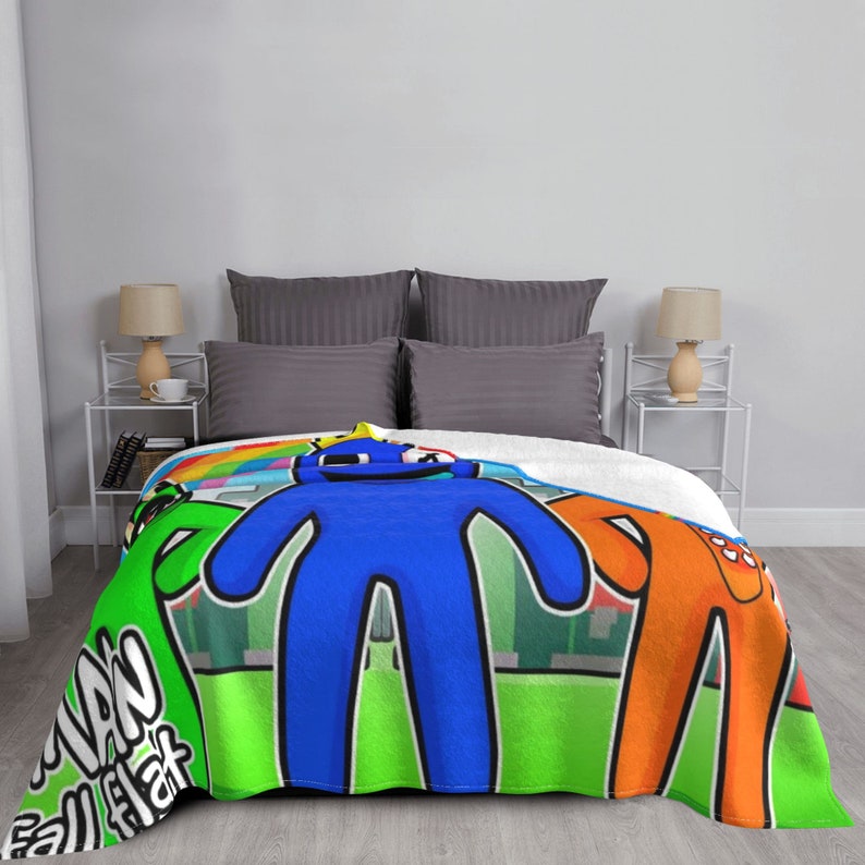 Custom Name Blanket Game Rainbow Friends Tapestry Personalized Etsy