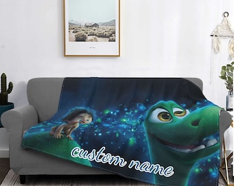 Custom Name Blanket Disney The Good Dinosaur Tapestry Personalized Blankets Birthday Gift Customized DIY