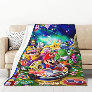 Custom DIY Super Mario Two Layer Blanket Printed Throw Blankets Home Decoration Beddings Gifts