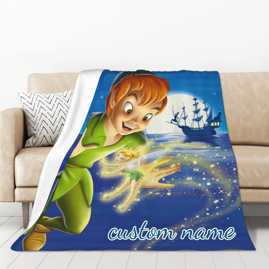 Custom Name Blanket Disney Peter Pan Tapestry Personalized Blankets