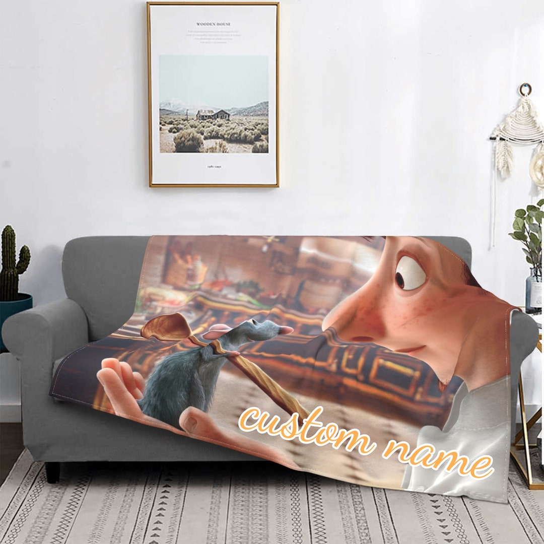 Custom Name Blanket Disney Ratatouille Tapestry Personalized Blankets