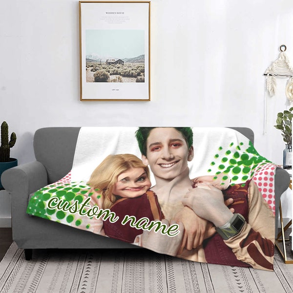 Custom Name Blanket Disney Zombies Tapestry Personalized Blankets Birthday Gift Customized DIY