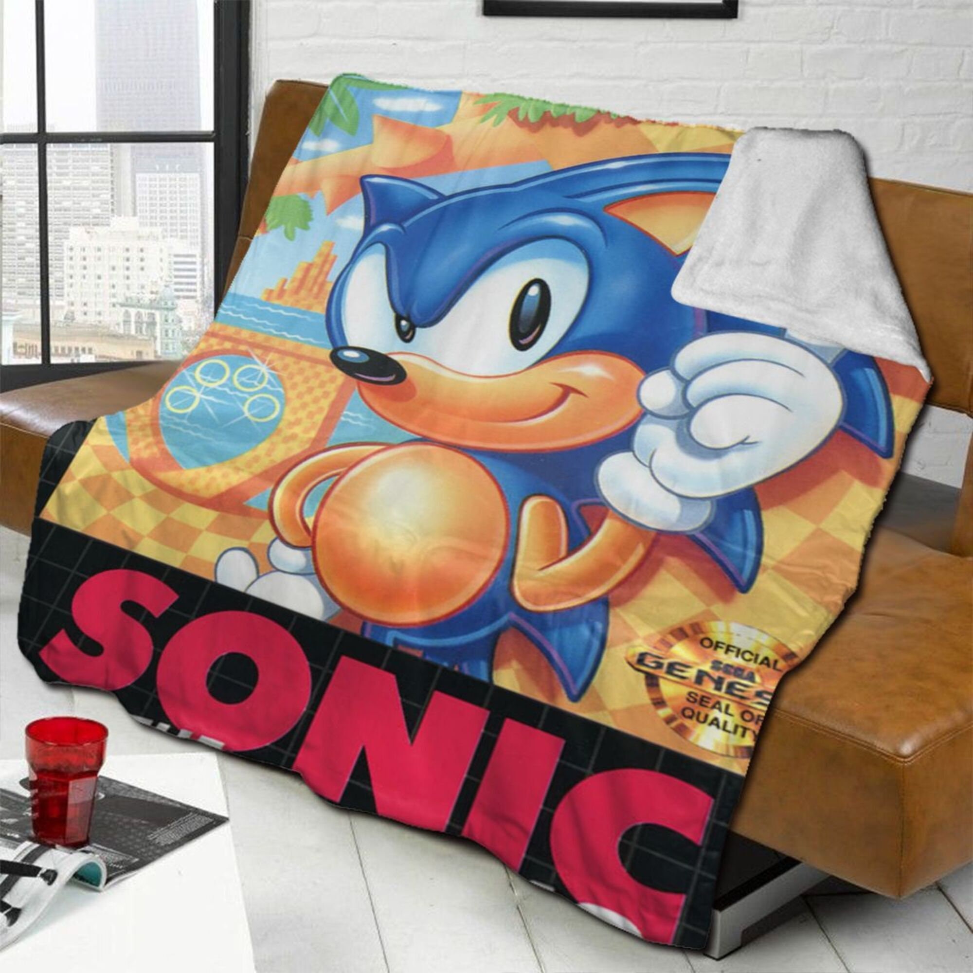 Custom Name Blanket Cartoon Sonic the Hedgehog Tapestry