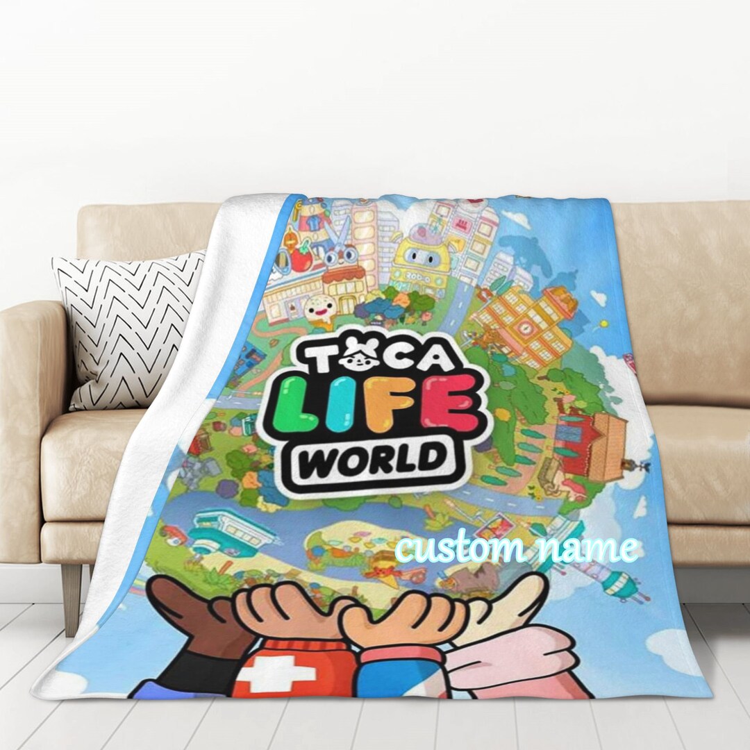 Custom Name Blanket Toca Boca Tapestry Personalized Blankets Etsy