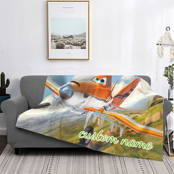 Custom Name Blanket Disney Planes Tapestry Personalized Blankets Birthday Gift Customized DIY