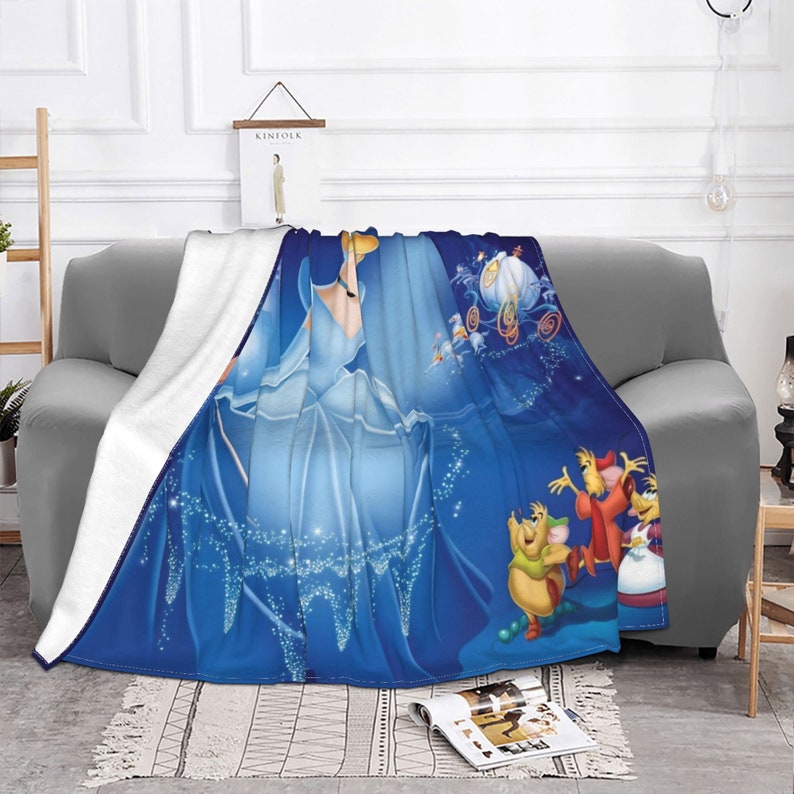 Custom Name Blanket Disney Cinderella Tapestry Personalized Etsy