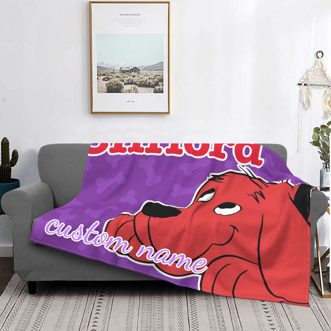 Custom Name Blanket Clifford the Big Red Dog Tapestry Etsy