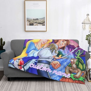 Custom Name Blanket Disney The Swan Princess Tapestry Personalized Blankets Birthday Gift Customized DIY