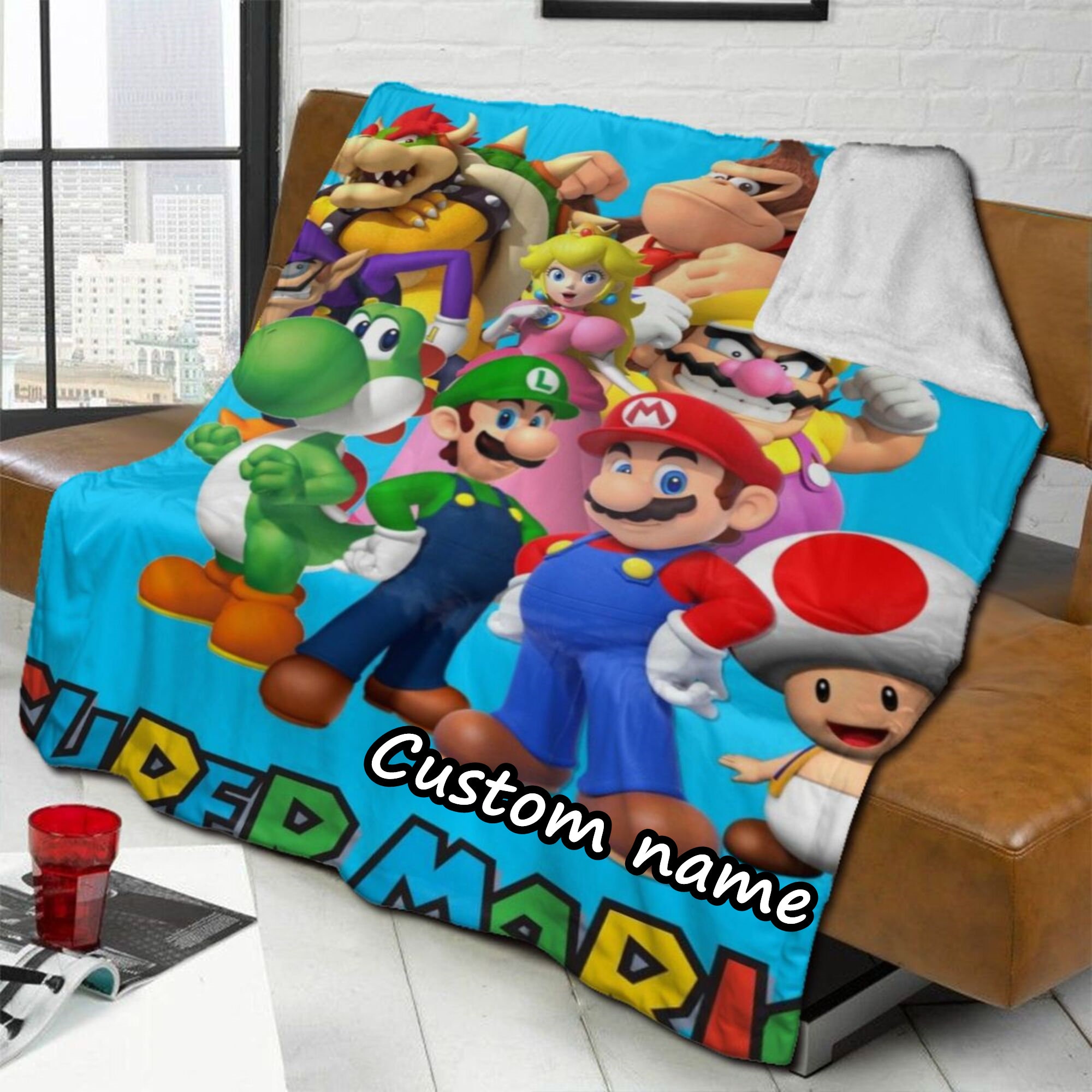 Buy Custom DIY Super Mario Two Layer Blanket Printed Throw Blankets Home Decoration Beddings Gifts Online in India Etsy