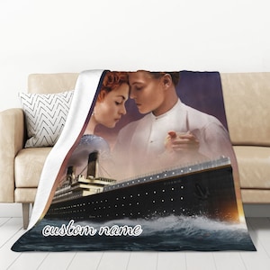 Custom Name Blanket Titanic Tapestry Personalized Blankets Birthday Gift Customized DIY