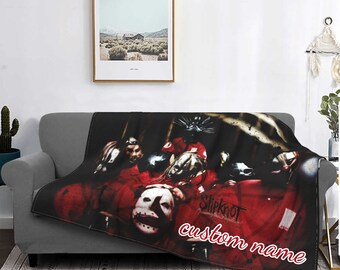 Custom Name Blanket S-Slipknot Tapestry Personalized Blankets Birthday Gift Customized DIY
