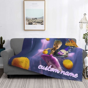 Personalisierte Namensdecke Marval Groot Gobelin personalisierte Decken Geburtstagsgeschenk personalisiert DIY