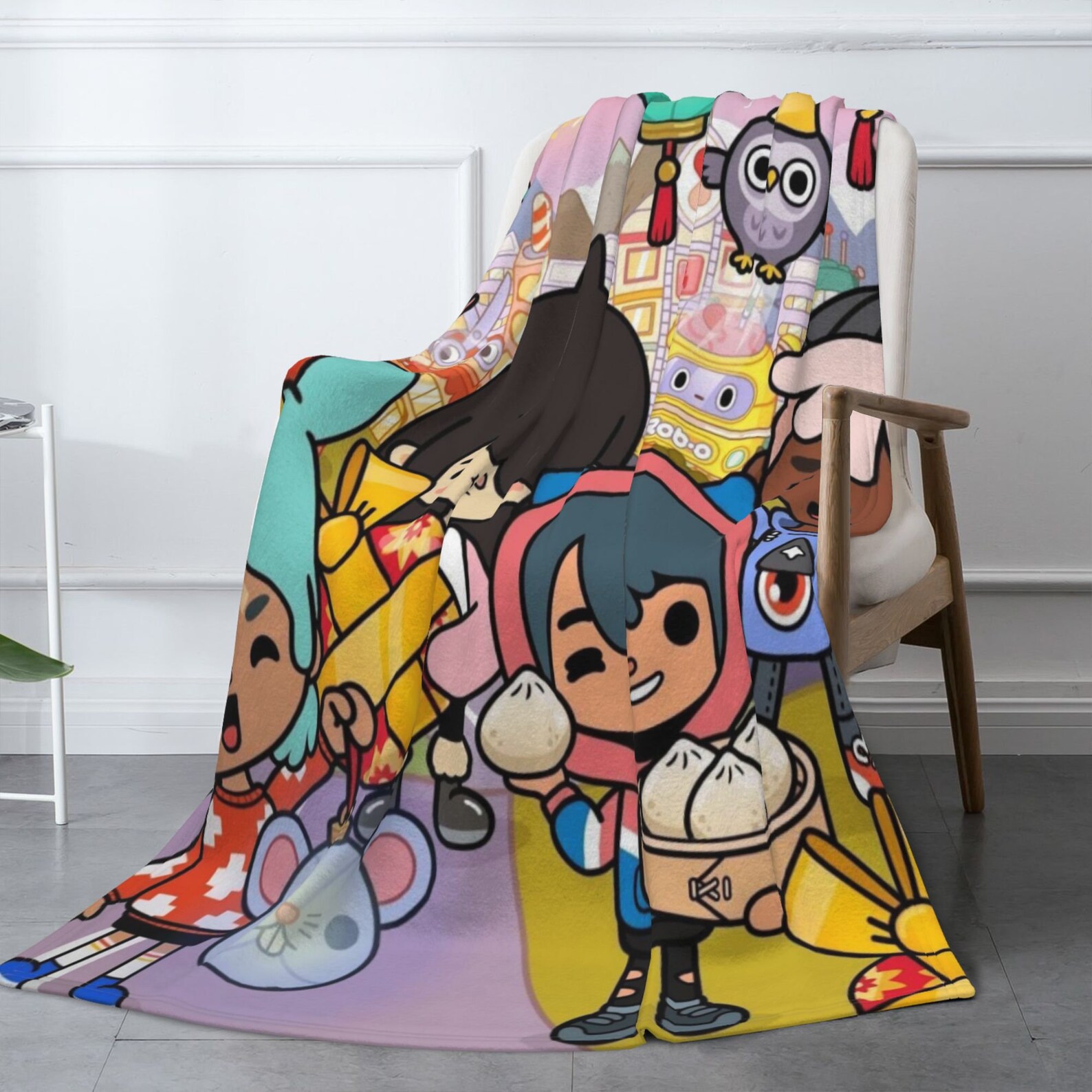 Custom Name Blanket Toca Boca Tapestry Personalized Blankets Etsy