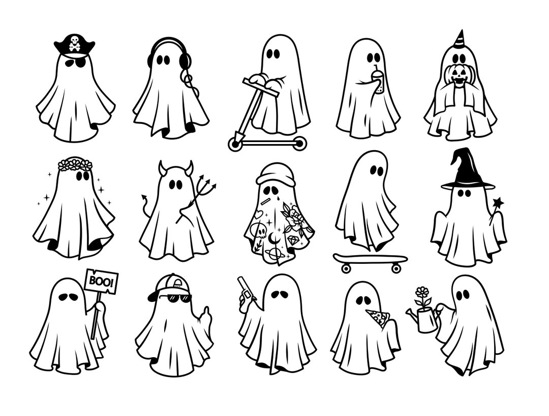 Cute Ghost SVG Cute Halloween SVG Boo Ghost Halloween Ghost - Etsy