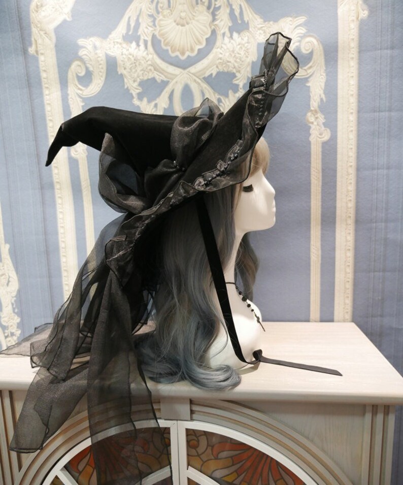 Women's Witch Hat Costume Wizard Hat Lolita Halloween Etsy