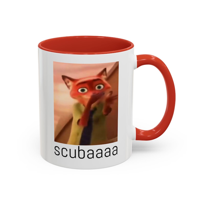 Scuba meme Accent Coffee Mug (11oz), Funny Nick Wilde Zootopia Meme image 12