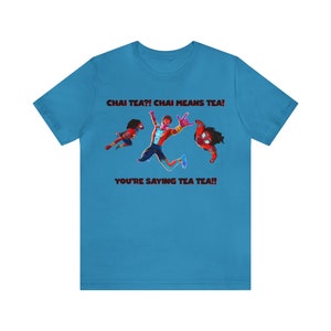 Pavitr Prabhakar Chai tea camiseta divertida, Spider-Man India Spider-Man: Across the Spider-Verse Tee, camiseta de Spider-Man imagen 2