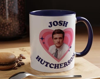 Josh Hutcherson Retro Heart Accent Coffee Mug (11oz)