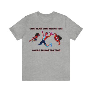 Pavitr Prabhakar Chai tea camiseta divertida, Spider-Man India Spider-Man: Across the Spider-Verse Tee, camiseta de Spider-Man imagen 3