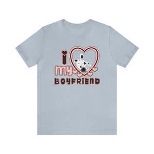 The Spot I love my boyfriend tee, Jonathan Ohnn Spot Spider-Man: Across the Spider-Verse Tee Light Blue