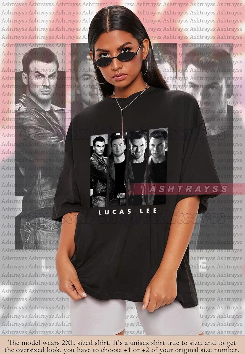 クリス・エヴァンスが演じるルーカス・リーのヴィンテージ白黒シャツ、ルーカス・リーのヴィンテージTシャツ、ルーカス・リーのスウェットシャツ - Etsy  日本, image size:794x1150