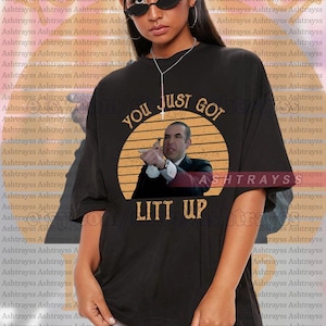 Sudadera con capucha retro de Louis Litt con texto &quot;Te acabas de iluminar&quot;