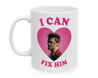 Taza divertida "Puedo arreglarlo" de Tyler Durden (11 oz, 15 oz)