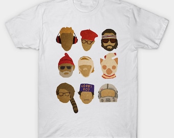 Camiseta con sombreros de Wes Anderson