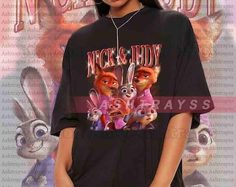 Judy and Nick vintage bootleg shirt, Sweater, Judy Hopps Nick Wilde Zootopia Tee, Sweatshirt