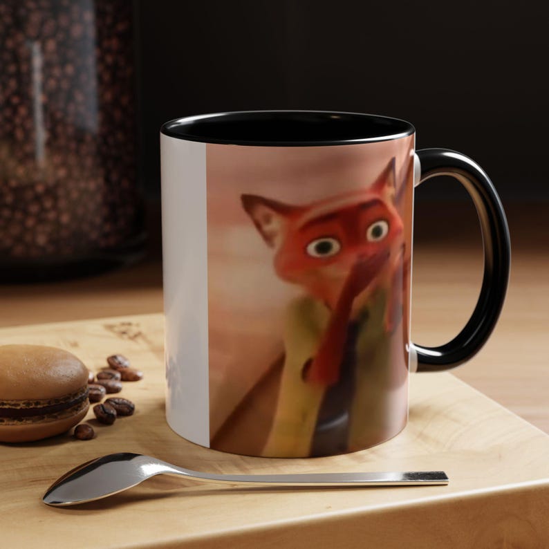 Nick Wilde Scuba meme Accent Coffee Mug (11oz), Funny Zootopia Meme image 5