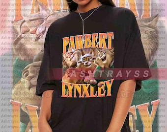 Camiseta Pawbert estilo gráfico vintage de los 90, suéter, camiseta Pawbert Lynxley Zootopia, sudadera