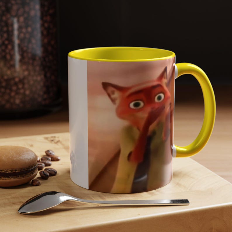 Nick Wilde Scuba meme Accent Coffee Mug (11oz), Funny Zootopia Meme image 8