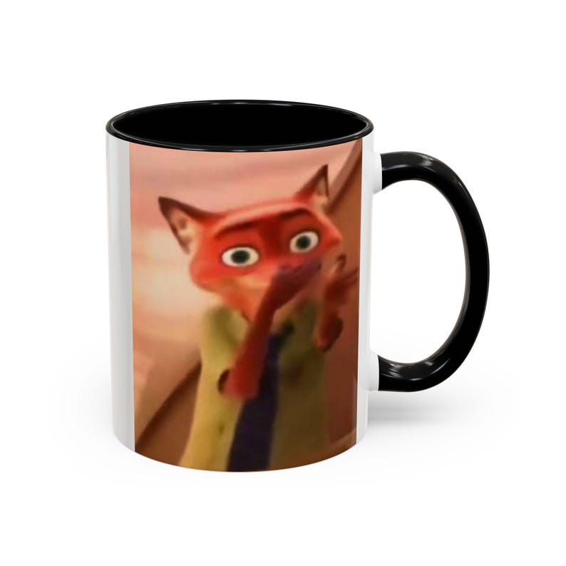 Nick Wilde Scuba meme Accent Coffee Mug (11oz), Funny Zootopia Meme image 4
