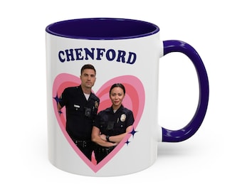 Chenford accent mug, Lucy Chen colorful mug, Tim and Lucy mug