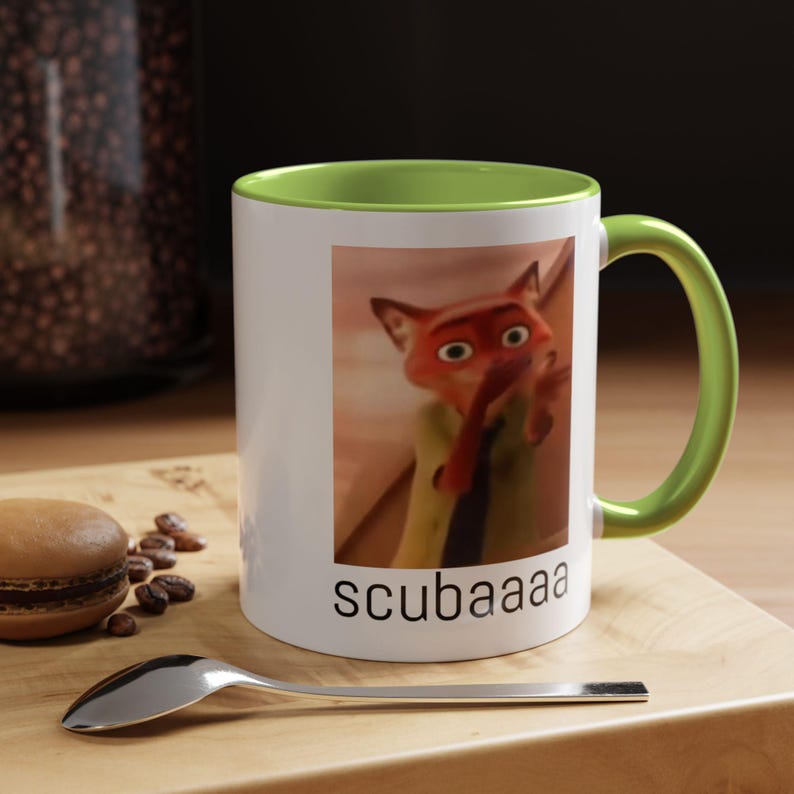 Scuba meme Accent Coffee Mug (11oz), Funny Nick Wilde Zootopia Meme image 9