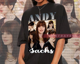 Camiseta vintage pirata Andy Sachs, camiseta com design gráfico Anne Hathaway