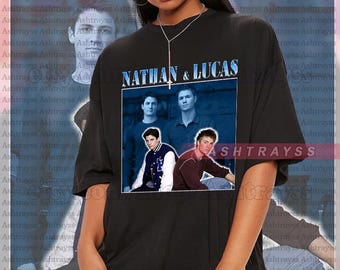 Nathan and Lucas vintage retro t-shirt, Scott Brothers Chad Michael Murray as Lucas Scott sweatshirt, Nathan Scott tee
