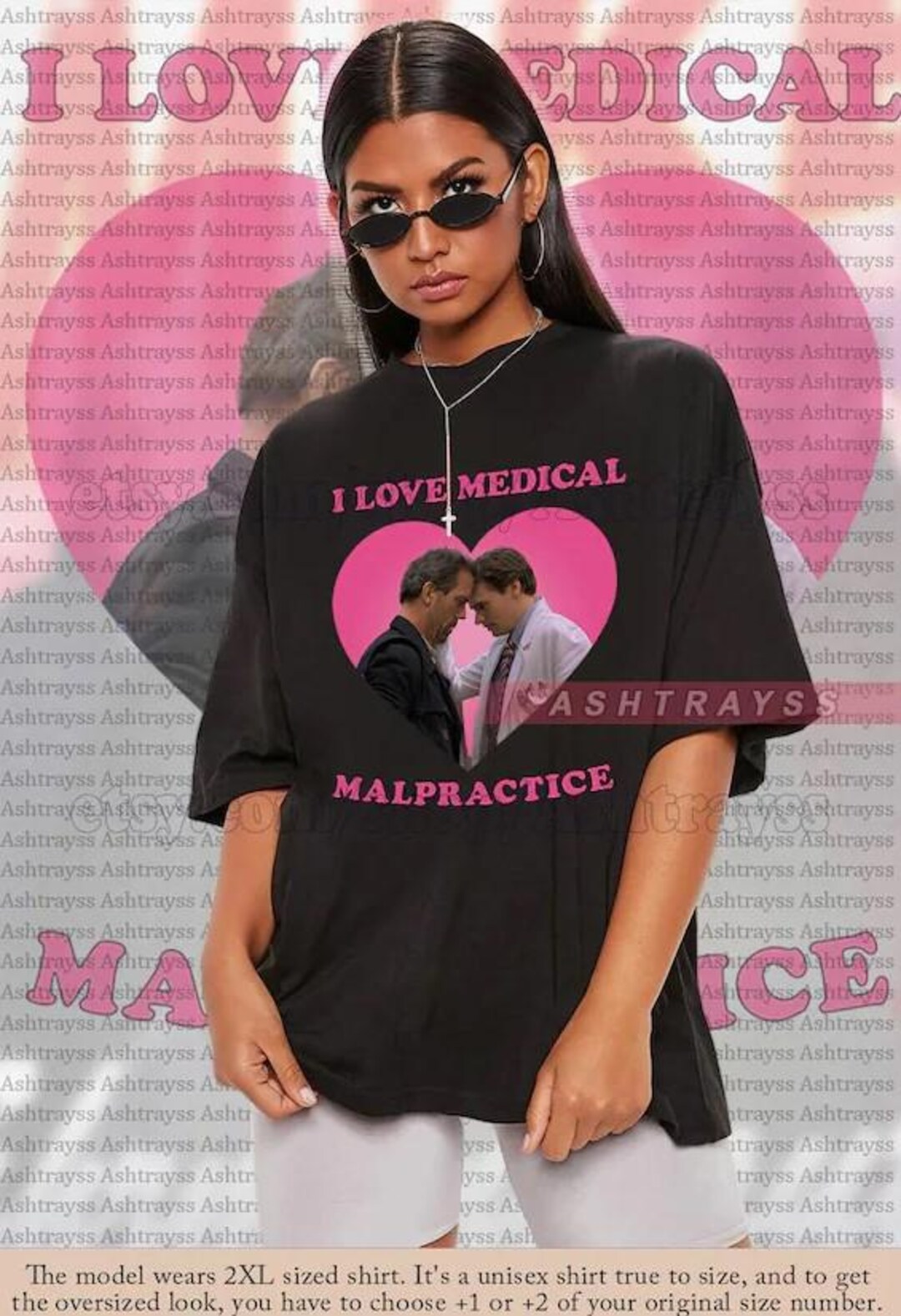 House on the hill Tシャツ&パンツセット　heart House and Wilson I Love Medical Malpractice Tee, Dr. Gregory House